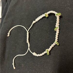 Hand Crafted Silver and Green Brooch